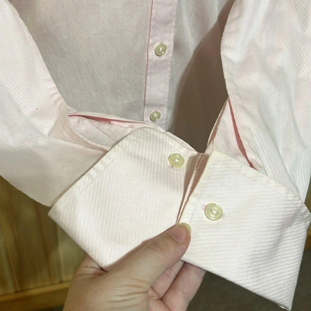 Brooks Brothers Light Pink Cotton Button Down Blouse Size 4 - Picture 4 of 7